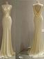 Elegant Yellow V-Neck Mermaid Long Prom Dress Ideas, Evening Party Dresses,WGP1937