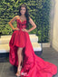 Sexy Red Sweetheart High Low Long Prom Dress Ideas, Evening Party Dresses,WGP1788