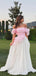Elgant Pink Off-Shoulder A-Line Long Prom Dress Ideas, Evening Party Dresses,WGP1890