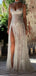 Sexy White Spaghetti Strap Mermaid Side Slit Long Prom Dress Ideas, Evening Party Dresses,WGP1868