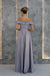 Unique Blue Off-Shoulder A-Line Long Prom Dress Ideas, Evening Party Dresses,WGP1878