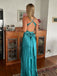 Elegant Teal V-Neck Mermaid Long Prom Dress Ideas, Evening Party Dresses,WGP1633