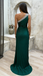 Chic One Shoulder Ruched Satin Prom Dress with Crystal Trim,WGP2159