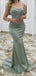 Sexy Sage Sweetheart Mermaid Beading Party Prom Dresses,Evening Dress Online, WGP816