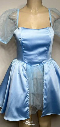 Elegant Short Sleeves A-line Short Mini Homecoming Dress,EPT641