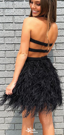 Sexy Halter V-neck A-line Short Mini Homecoming Dress,EPT645