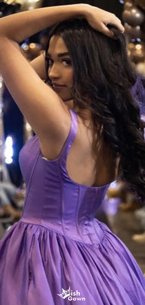 Formal Square A-line Long Prom Dress Ideas, Evening Party Dresses,WGP1193