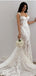 Elegant White Sweetheart Lace Mermaid Long Weddingc Dresses With Sweep Trailing ,WDH165
