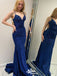 Elegant Sparkly Navy Blue Sequin Prom Dress V-Neck Slim Fit Mermaid Gown,WGP2185