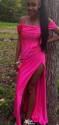 Elegant Spaghetti Strap Off-shoulder Mermaid Long Prom Dress Ideas, Evening Party Dresses,WGP1233