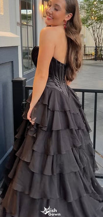 Sexy Strapless Sweetheart A-line Long Prom Dress Ideas, Evening Party Dresses,WGP1237