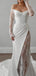 Elegant White Long Sleeve Lace Mermaid Long Weddingc Dresses With Sweep Trailing ,WDH166