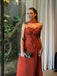 Elegant Applique Orange Sweetheart A-Line Long Prom Dress Ideas, Evening Party Dresses,WGP1860