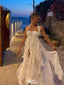 Elegant White Halter Strap A-Line Long Prom Dress Ideas, Evening Party Dresses,WGP1882