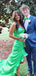 Elegant Green Sweetheart High Low Mermaid Long Prom Dress Ideas, Evening Party Dresses,WGP1677