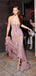 Sexy Pink Spaghetti Strap V-Neck Mermaid Long Prom Dress Ideas, Evening Party Dresses,WGP1861