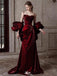 Charming Red Spaghetti Strap A-Line Long Prom Dress Ideas, Evening Party Dresses,WGP1728