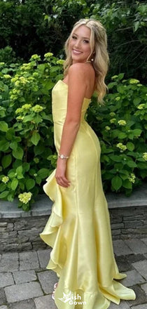 Elegant Strapless Straight Across Mermaid Long Prom Dress Ideas, Evening Party Dresses,WGP1426