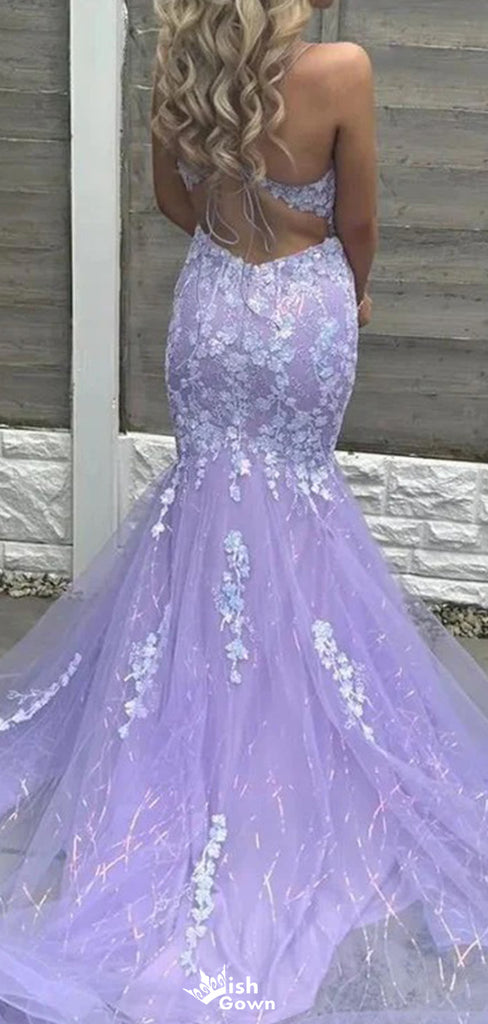 Elegant Spaghetti Strap Sweetheart Mermaid Long Prom Dress Ideas, Evening Party Dresses,WGP1130