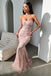 Elegant Applique Pink Sweetheart Mermaid Long Prom Dress Ideas, Evening Party Dresses,WGP1844