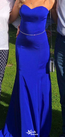 Elegant Strapless Sweetheart Mermaid Long Prom Dress Ideas, Evening Party Dresses,WGP1454