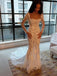 Romantic Square Mermaid&nbsp; Long Sleeve With Trailing Flower Lace Popular Bridal Long Wedding Dresses, WDH153