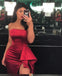 Sexy Burgundy Sweetheart Mermaid Side Slit Long Prom Dress Ideas, Evening Party Dresses, WGP1992