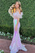 Sparkly Pink Sweetheart Mermaid Long Prom Dress Ideas, Evening Party Dresses, WGP2020