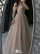 Elegant Pink Off-Shoulder A-Line Long Prom Dress Ideas, Evening Party Dresses,WGP1916
