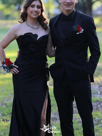 Formal Strapless Unique Mermaid Long Prom Dress Ideas, Evening Party Dresses,WGP1531