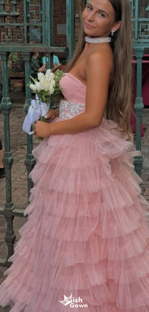 Gorgeous Sweetheart Strapless A-line Long Prom Dress Ideas, Evening Party Dresses,WGP1541