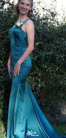 Casual Spaghetti Strap Mermaid Long Prom Dress Ideas, Evening Party Dresses,WGP1549