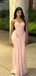 Classy Blush Pink Corset Prom Dress Strapless Ruched Jersey Mermaid Formal Gown,WGP2113
