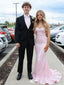 Fancy Pink Sequin Mermaid Prom Gown Sweetheart Neck Glittery Formal Dress,WGP2142