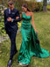 Elegant One-Shoulder Mermaid Long Prom Dress Ideas, Evening Party Dresses,WGP1620