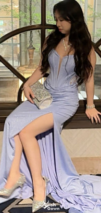 Elegant Spaghetti Strap Mermaid Long Prom Dress Ideas, Evening Party Dresses,WGP1621