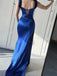 Floral Navy Blue Off-Shoulder Mermaid Long Prom Dress Ideas, Evening Party Dresses,WGP1936