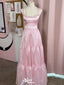 Elegant Pink Spaghetti Strap Mermaid Long Prom Dress Ideas, Evening Party Dresses,WGP1832