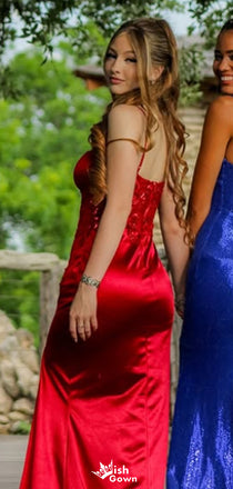 Elegant Spaghetti Strap Mermaid Long Prom Dress Ideas, Evening Party Dresses,WGP1643