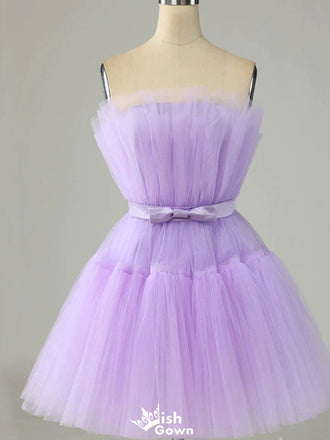 Elegant Strapless A-line Short Mini Homecoming Dress,EPT502