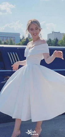 Elegant Off-shoulder A-line Short Mini Homecoming Dress,EPT503