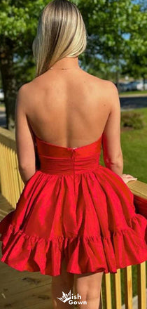 Gorgeous Strapless Sweetheart A-line Mini Homecoming Dress,EPT323