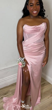 Gorgeous Strapless Mermaid Long Prom Dress Ideas, Evening Party Dresses,WGP1662