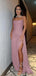 Elegant Pink Sweetheart Mermiad Side Slit Long Prom Dress Ideas, Evening Party Dresses,WGP1647
