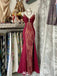 Elegant Red Spaghetti Strap Mermaid Long Prom Dress Ideas, Evening Party Dresses,WGP1669