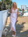 Simple Pink Spaghetti Strap Mermaid Long Prom Dress Ideas, Evening Party Dresses, WGP2043