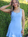 Casual Square Spaghetti Strap Sheath Short Mini Homecoming Dress,EPT329