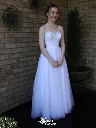 Elegant Spaghetti Strap A-line Long Prom Dress Ideas, Evening Party Dresses,WGP1700