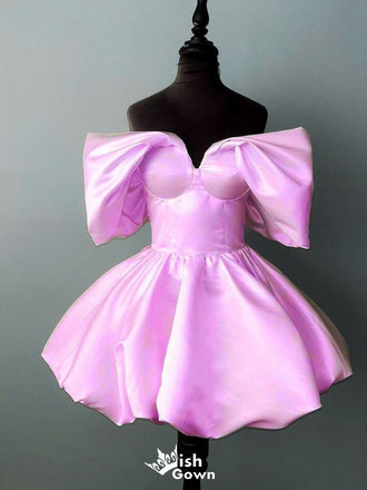 Unique Off-shoulder Sheath Short Mini Homecoming Dress,EPT543