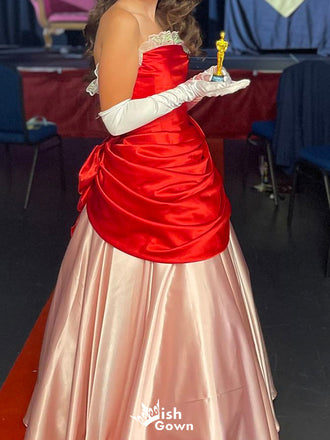 Unique Strapless A-line Long Prom Dress Ideas, Evening Party Dresses,WGP1708